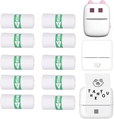 18 Rolls 57 x 25 mm Sticker Printer Paper,Self-Adhesive Compatible with Most Mini Portable Printers. Thermal Paper for Most Camera Paper Roll Refill(5 color) in Saudi Arabia