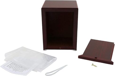 قريبة من عزيزتي الحيوانات الأليفة النصب التذكارية MDF Pet Photo Cremation Cremation ، 200 بوصة مكعبة ، تشطيب الكرز in Kuwait