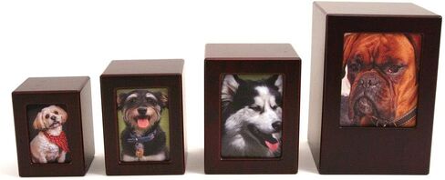 قريبة من عزيزتي الحيوانات الأليفة النصب التذكارية MDF Pet Photo Cremation Cremation ، 200 بوصة مكعبة ، تشطيب الكرز in Kuwait