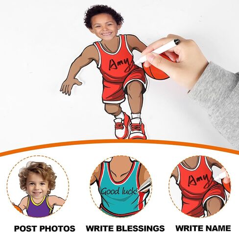 48 Set Basketball Bulletin Board Decors Basketball Players Cutouts Basketballs Jersey Paper Cut-Outs Classroom Decor for Boys DIY Craft Photo Sports Theme Party School Home Wall Chalkboard Supply in Saudi Arabia