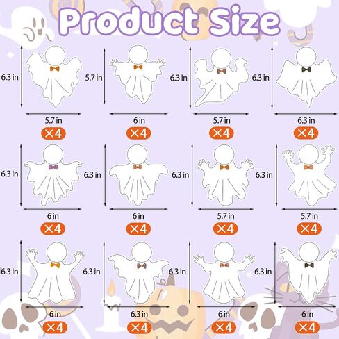 48Pcs Easter Egg Cutouts for Bulletin Board Decorations, Colourful Egg Cut Outs Easter Paper Cutouts for Spring Party Home Office Classroom Chalkboard Window Wall Door Decor in Kuwait