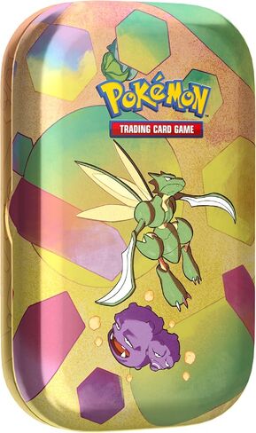 Pokemon TCG: Scarlet & Violet - 151 Mini Tin - Scyther and Weezing (حزمان معززتين ، بطاقة عمل واحدة و 1 بطاقة فنية) in Saudi Arabia