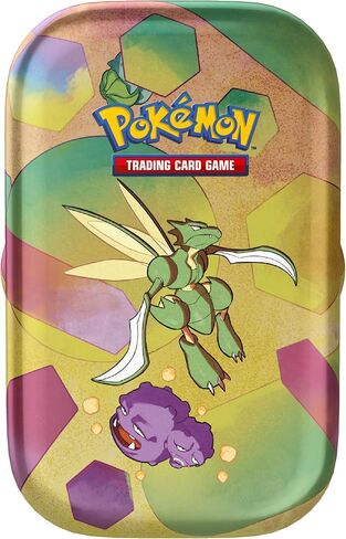 Pokemon TCG: Scarlet & Violet - 151 Mini Tin - Scyther and Weezing (حزمان معززتين ، بطاقة عمل واحدة و 1 بطاقة فنية) in Saudi Arabia