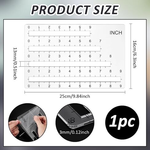 ph pandahall 4 أحجام قالب جيب السوستة ل 6/7/8/9 بوصة acrylic zipper تراكب تراكب أداة السوستة أداة واضحة خياطة الحاكم Zipper Cutout القوالب لصنع الحقائب الحرف DIY in Saudi Arabia