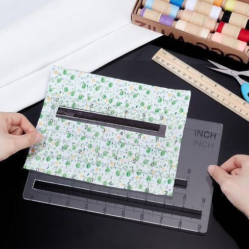 ph pandahall 4 أحجام قالب جيب السوستة ل 6/7/8/9 بوصة acrylic zipper تراكب تراكب أداة السوستة أداة واضحة خياطة الحاكم Zipper Cutout القوالب لصنع الحقائب الحرف DIY in Saudi Arabia
