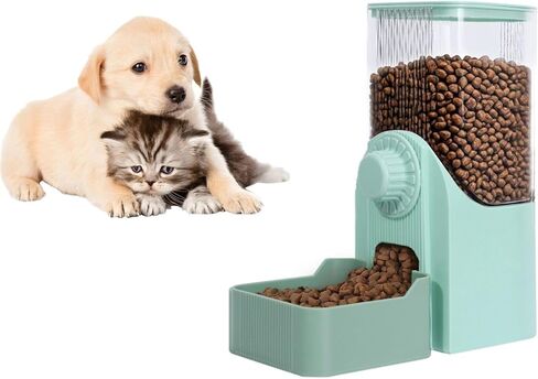 Hanging Automatic Pet Food Dispenser, 54oz Large Capacity Pet Feeder, Auto Gravity Cage Hanging Food Bowl for Small Dog Cat Rabbit Ferret Guinea Pig Hedgehog Chinchillas (Blue) in Kuwait