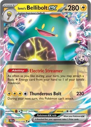 Iono’s Bellibolt ex 053/159 – Journey Together – Pokemon Double Rare Card Lot in Saudi Arabia