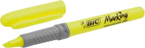 BIC Brite Liner Grip Fluorescent Highlighter, Chisel Tip, Pink, 12 highlighter in Saudi Arabia