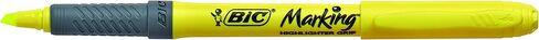 BIC Brite Liner Grip Fluorescent Highlighter, Chisel Tip, Pink, 12 highlighter in Saudi Arabia