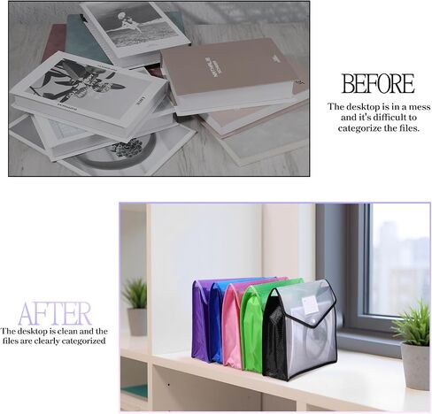 5Pcs Plastic Envelope Folder B4 Tax Organizer Folders for Drawer Travel File Folder for Receipts Waterproof Standing Accordion Document Organizer with Snap Closure for Office Home Storage in Kuwait