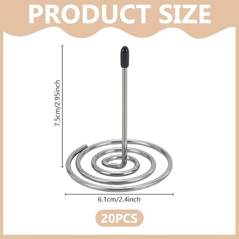 FREEBLOSS 20pcs Crochet Doll Stands Stainless Steel Crochet Doll Display Stand Coil-Shaped Action Figure Stand for Home Decor 3"x 2.4" in Saudi Arabia