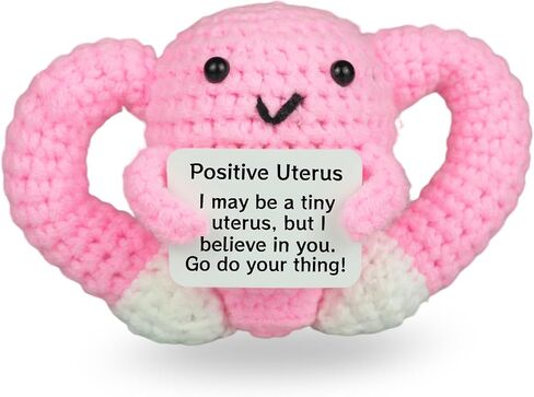 Positive Crochet Uterus Christmas Birthday Gifts for Women New Mommy Essentials,Pregnancy Gifts, Miscarriage Present, Emotional Support Get Well Present in Saudi Arabia