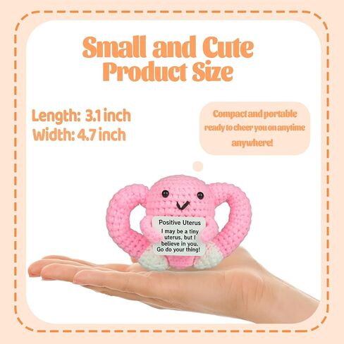 Positive Crochet Uterus Christmas Birthday Gifts for Women New Mommy Essentials,Pregnancy Gifts, Miscarriage Present, Emotional Support Get Well Present in Saudi Arabia