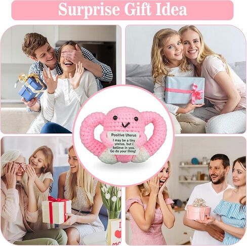 Positive Crochet Uterus Christmas Birthday Gifts for Women New Mommy Essentials,Pregnancy Gifts, Miscarriage Present, Emotional Support Get Well Present in Saudi Arabia