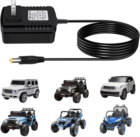 شاحن بطارية 24 فولت للأطفال ركوب على ألعاب السيارات Wrangler SUV ATV Mercedes Benz Quad Kid Trax Dynacraft Toy Car Kidzone Charger 24V Charger for Kids Electric Ride on Car Toys Power Adapter in Kuwait