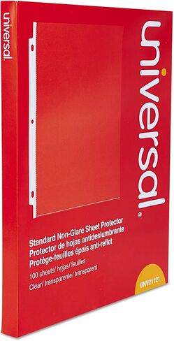 Universal Standard Sheet Protector, Standard, 8.5 x 11, Clear, Non-Glare, 100/Box in Saudi Arabia