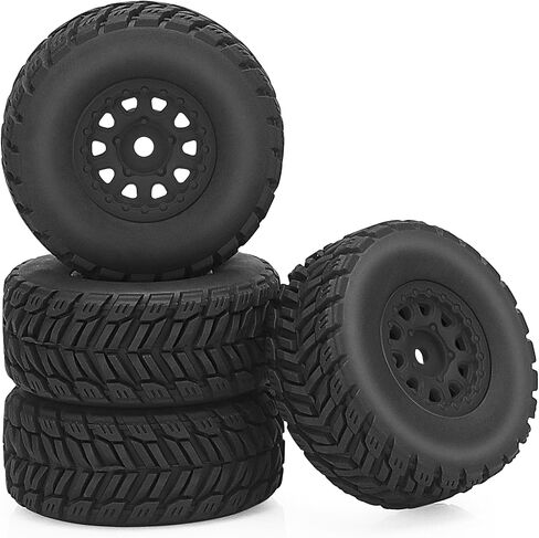 1/16 RC Wheels and Tires, daitoku 12mm Hex RC Car Tires for Arrma Mojave Grom Mega 380 223S BLX 1/16 RC Car (Style B) - Black in Saudi Arabia