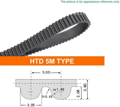 HTD 5M Belt Perimeter 560mm-675mm Width 8/10/12/15/20/25/30/35/40/50/60mm HTD5M Drive Belt Belt(5M-610mm,1PC_40MM) in Saudi Arabia