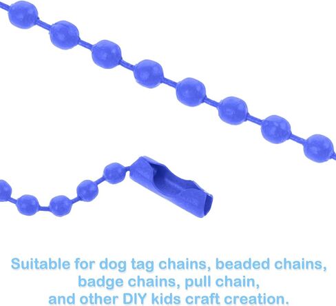 100Pcs Bead Chain Ball Chain Necklace, 3,74Inch Adjustable Mixed Color Metal Dog Tag Chain Ball Chain Connectors for Hanging Ornament Jewelry Tag, Christmas Decoration, Jewelry Making and DIY Crafts in Saudi Arabia