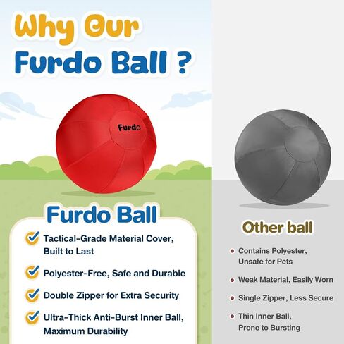 25" Herding Ball for Dogs, for Australian Shepherd, for Cattle, for Border Collie, for Blue Heelers & Medium to Large Dogs,Horse, Herding Dog Ball, Herding Toys - Red in Kuwait