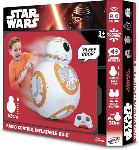 juguetronica bladez قابلة للنفخ حرب النجوم droid bb-8 聽 rc مع حجم صغير الصوت (47 聽 سم) in Saudi Arabia