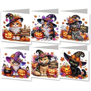 DIY Diamond Art Painting Carding Cards Set ، 5D Diy Diamond Christmas Halloween Bareing Gareing Wish ، Hirdridge Card Making Kits لأصدقاء العائلة يدويًا الهدايا المصنوعة يدويًا. in Saudi Arabia