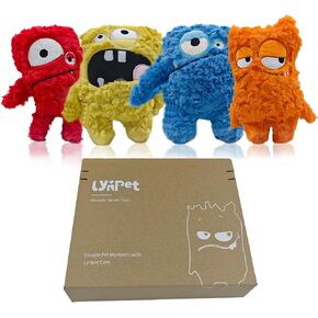 Monster Plush Dog Toy Surprise Box with Squeaker - Chew-Resistant Stuffed Animal for Small & Medium Dogs - Interactive Play & Cuddling Gift in Saudi Arabia