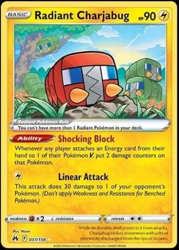 Pokemon - Radiant Charjabug 051/159 - Crown Zenith - Ultra Rare Card in Saudi Arabia