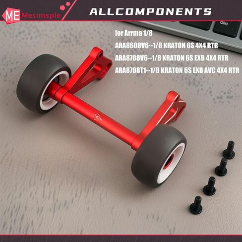 سبيكة قابلة للتعديل زاوية العجلات لأرما 1/8 Kraton 6S Exb AVC 4x4 RTR V6 Series Parts Red in Kuwait