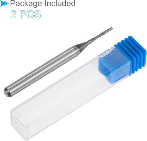 رؤوس توجيه CNC من CoCud End Mill، ساق 1/8 بوصة، قطع 5.5 مم، قطر 0.6 مم، قاطع طحن من كربيد التنجستين الماسي باليد اليمنى - (التطبيقات: لنقش الحفر باستخدام الحاسب الآلي)، 5 قطع in Saudi Arabia