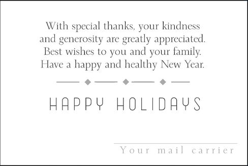 Mail Carrier Christmas شكرًا لك بطاقات ، 50 حزمة ، مشهد موس in Saudi Arabia