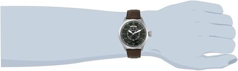 Invicta Men's Aviator Stainless Steel Quartz Watch with Leather Calfskin Strap, Black, Brown, 21 (Model: 22972, 22973) in Saudi Arabia