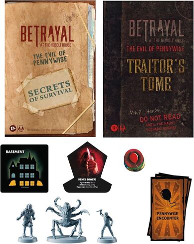 Avalon Hill Betrayal at the Neibolt House: The Evil of Pennywise التوسع | تتراوح أعمارهم بين 17+ | 3-6 لاعبين in Kuwait