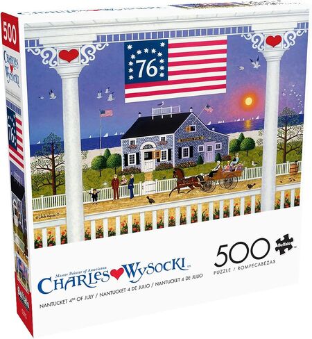 ألعاب Buffalo Games Jigsaw للألغاز للبالغين 500 قطعة - تشارلز ويسوكي - Nantucket 4th من يوليو - لغز البالغين الصلب مع ملصق مرجعي ، ومتعة ، وفريدة من نوعها وجميع القدرات ، 21.25 × 15 in Saudi Arabia