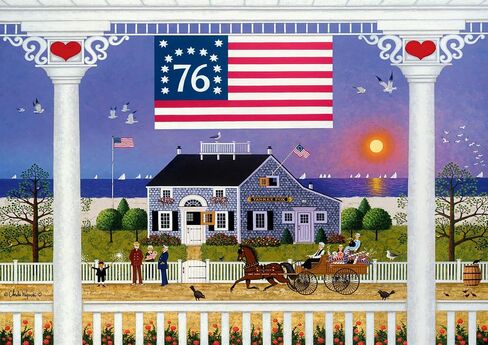ألعاب Buffalo Games Jigsaw للألغاز للبالغين 500 قطعة - تشارلز ويسوكي - Nantucket 4th من يوليو - لغز البالغين الصلب مع ملصق مرجعي ، ومتعة ، وفريدة من نوعها وجميع القدرات ، 21.25 × 15 in Saudi Arabia