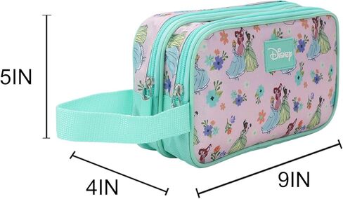 BioWorld Disney Princesses Dual-Compartment Case مع مقبض سحب الحزام in Saudi Arabia