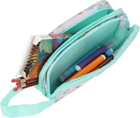 BioWorld Disney Princesses Dual-Compartment Case مع مقبض سحب الحزام in Saudi Arabia