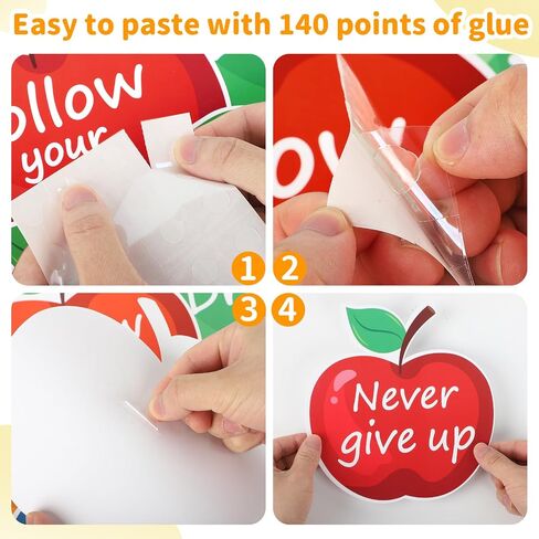 66 PCS Rainbow Bulletin Board Decorations ، العودة إلى لافتات الترحيب بالمدرسة ، القواطع التحفيزية ، ديكور الفصول الدراسية للوحة إعلانات العطلات المدرسية (Rainbow 66) in Saudi Arabia