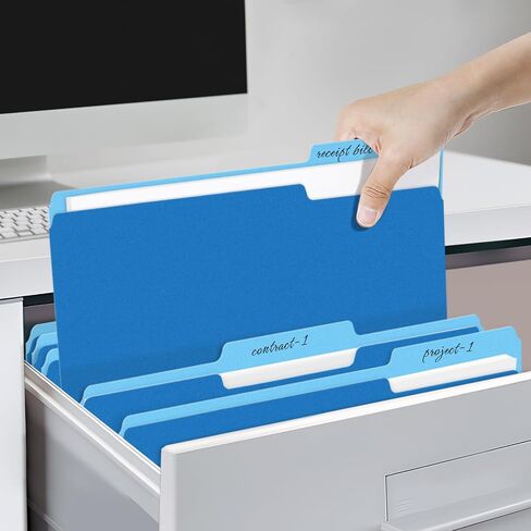 SUNEE File Folders, 150 Pack Manilla Folders 8.5 x 11, Colored File Folders Home Office School Supplies for Documents Files Paper, 5 Assorted Colors in Saudi Arabia