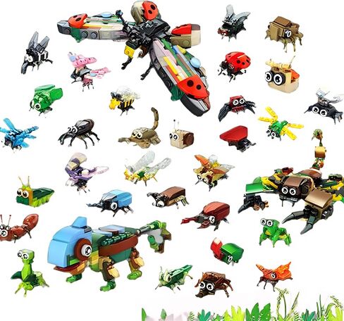 30 Packs Building Blocks Party Favors for Kids, 10 in 1 Mini Animals Building Block Sets for Classroom Prizes, Birthday, Party Favors Return Gifts, Valentines, Easter Gifts (Ocean) in Kuwait