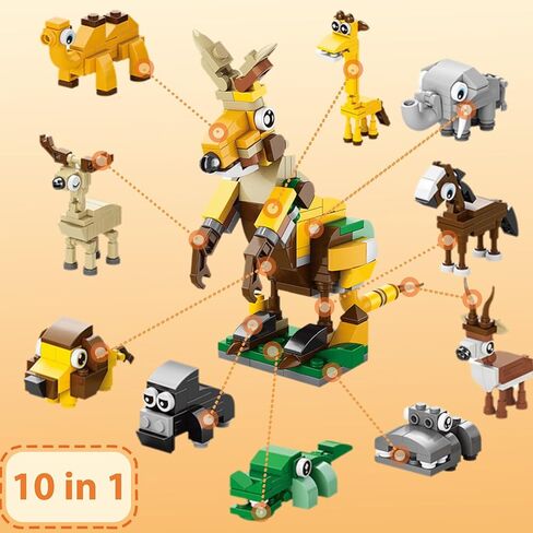 30 Packs Building Blocks Party Favors for Kids, 10 in 1 Mini Animals Building Block Sets for Classroom Prizes, Birthday, Party Favors Return Gifts, Valentines, Easter Gifts (Ocean) in Kuwait
