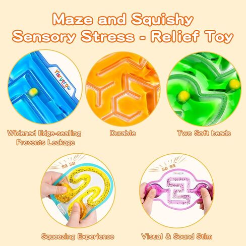 ألعاب التململ Squishy - تململ 5 عبوات الحسية من أجل القلق والتخفيف من الإجهاد ، أطفال التوحد | عناصر زاوية مهدئة للأطفال ، تململات هادئة للفصول الدراسية والسفر للسيارات | الهدايا والجوائز للأطفال in Kuwait