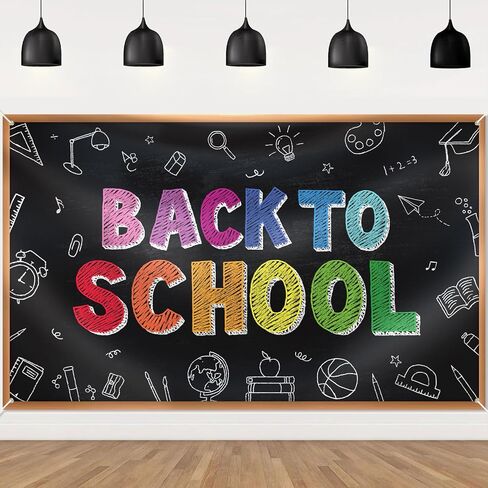 Welcome Back to School Backdrop Banner Decorations First Day of School Banner Decorations for Classroom Preschool Elementary School Large Fabric 5.9x3.6ft in Saudi Arabia