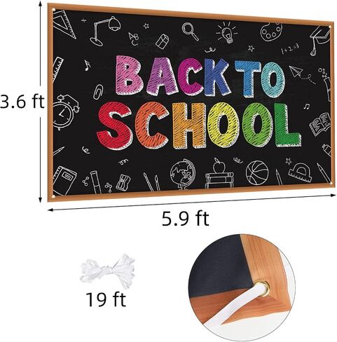 Welcome Back to School Backdrop Banner Decorations First Day of School Banner Decorations for Classroom Preschool Elementary School Large Fabric 5.9x3.6ft in Saudi Arabia
