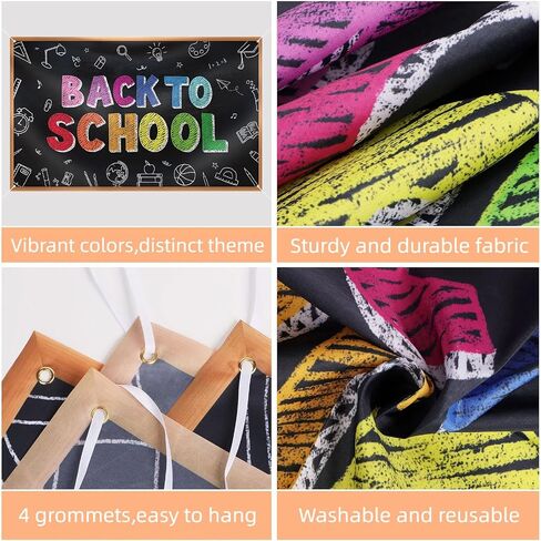 Welcome Back to School Backdrop Banner Decorations First Day of School Banner Decorations for Classroom Preschool Elementary School Large Fabric 5.9x3.6ft in Saudi Arabia