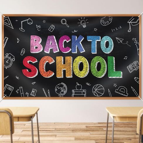 Welcome Back to School Backdrop Banner Decorations First Day of School Banner Decorations for Classroom Preschool Elementary School Large Fabric 5.9x3.6ft in Saudi Arabia