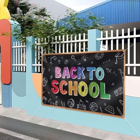 Welcome Back to School Backdrop Banner Decorations First Day of School Banner Decorations for Classroom Preschool Elementary School Large Fabric 5.9x3.6ft in Saudi Arabia