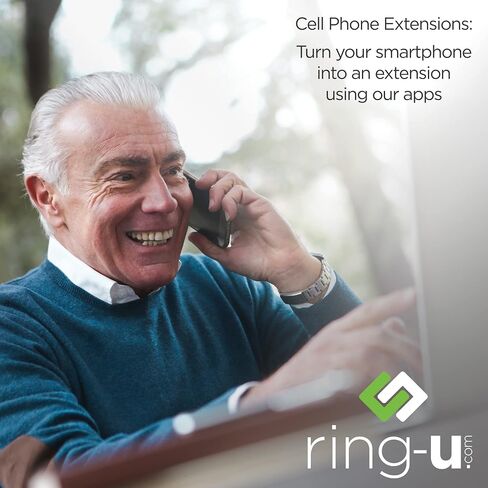 Ring-U Hello Hub Small Business PBX Phone System and Service VoIP 6-Phone Bundle (Hello Hub + 6 Homeptive Home with WiFi + Bluetooth) Ring-U Telephone Service. in Saudi Arabia