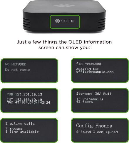 Ring-U Hello Hub Small Business PBX Phone System and Service VoIP 6-Phone Bundle (Hello Hub + 6 Homeptive Home with WiFi + Bluetooth) Ring-U Telephone Service. in Saudi Arabia
