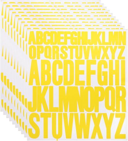 uxcell 10 Sheet Vinyl Letter Stickers, 1 Inch, 2 Inch 520Pcs Self Adhesive Alphabet Stickers Waterproof Decals for Wall Poster Window DIY Crafts Art Making, Black in Saudi Arabia